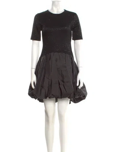 Pre-owned Simkhai Crew Neck Knee-length Dress In Black