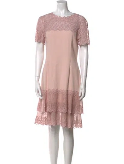 Pre-owned Simkhai Crew Neck Knee-length Dress W/ Tags In Pink