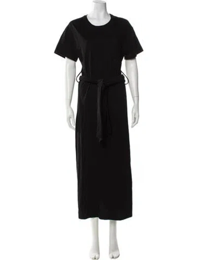 Pre-owned Simkhai Crew Neck Long Dress In Black