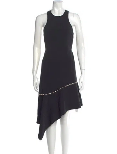 Pre-owned Simkhai Crew Neck Long Dress In Black