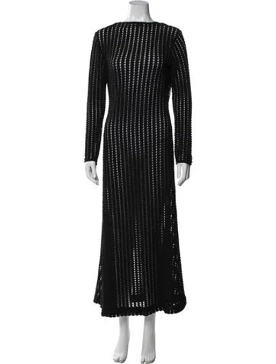 Pre-owned Simkhai Crew Neck Long Dress In Black