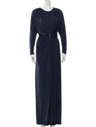 Pre-owned Simkhai Crew Neck Long Dress In Blue