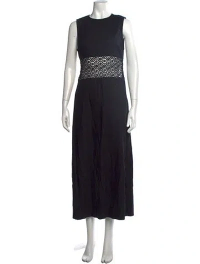 Pre-owned Simkhai Crew Neck Long Dress In Blue