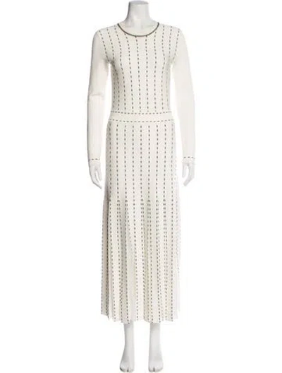 Pre-owned Simkhai Crew Neck Long Dress In Neutral