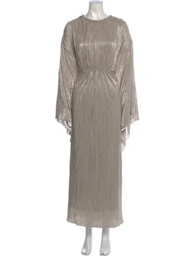 Pre-owned Simkhai Crew Neck Long Dress In Neutral