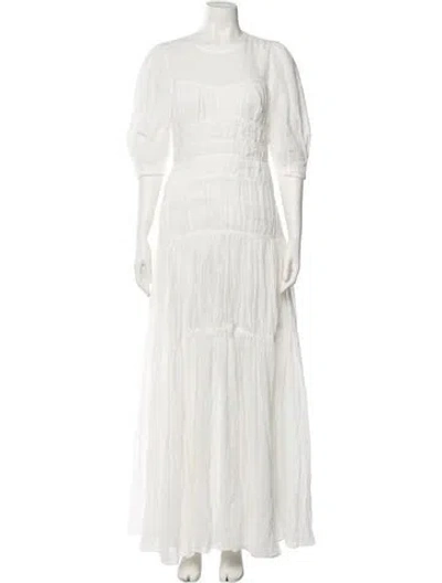 Pre-owned Simkhai Crew Neck Long Dress In Neutral