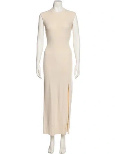 Pre-owned Simkhai Crew Neck Long Dress In Neutral