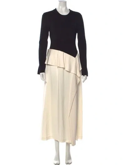 Pre-owned Simkhai Crew Neck Long Dress In Neutrals