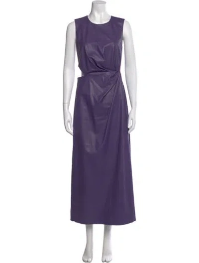 Pre-owned Simkhai Crew Neck Long Dress In Purple