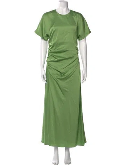 Pre-owned Simkhai Crew Neck Long Dress W/ Tags In Green