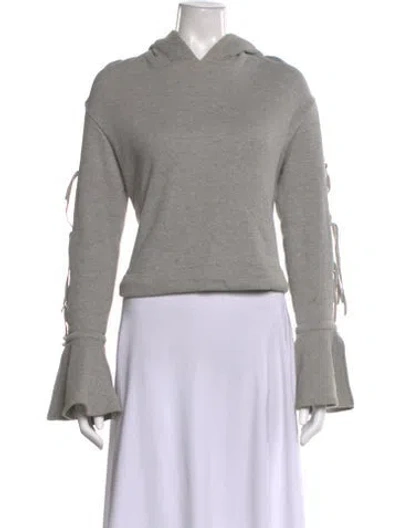 Pre-owned Simkhai Crew Neck Long Sleeve Hoodie In Gray