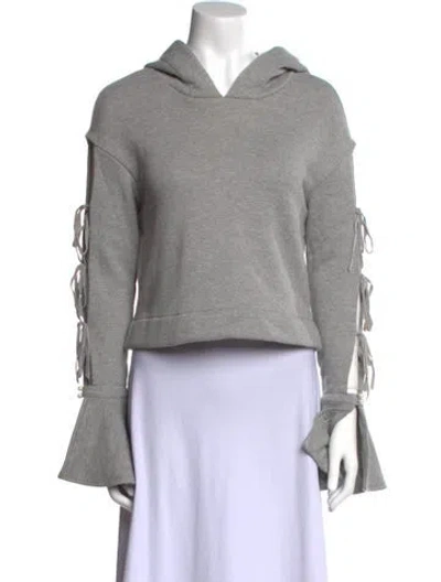 Pre-owned Simkhai Crew Neck Long Sleeve Sweatshirt In Gray