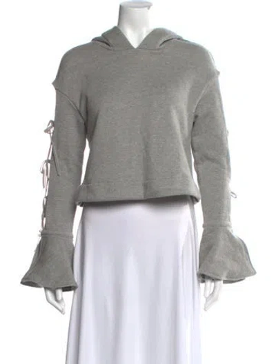 Pre-owned Simkhai Crew Neck Long Sleeve Sweatshirt In Gray