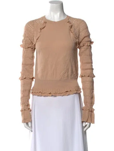Pre-owned Simkhai Crew Neck Long Sleeve Sweatshirt In Neutral