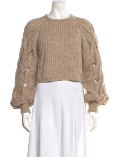 Pre-owned Simkhai Crew Neck Long Sleeve Sweatshirt In Neutral