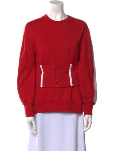 Pre-owned Simkhai Crew Neck Long Sleeve Sweatshirt In Red