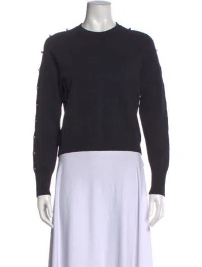 Pre-owned Simkhai Crew Neck Long Sleeve Top In Black