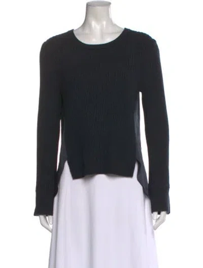 Pre-owned Simkhai Crew Neck Long Sleeve Top In Black