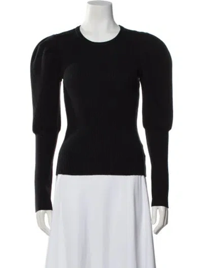Pre-owned Simkhai Crew Neck Long Sleeve Top In Black
