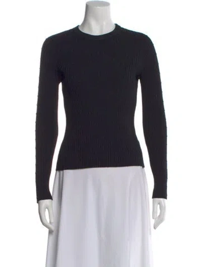 Pre-owned Simkhai Crew Neck Long Sleeve Top In Black