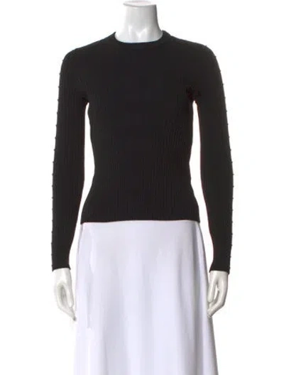 Pre-owned Simkhai Crew Neck Long Sleeve Top In Black