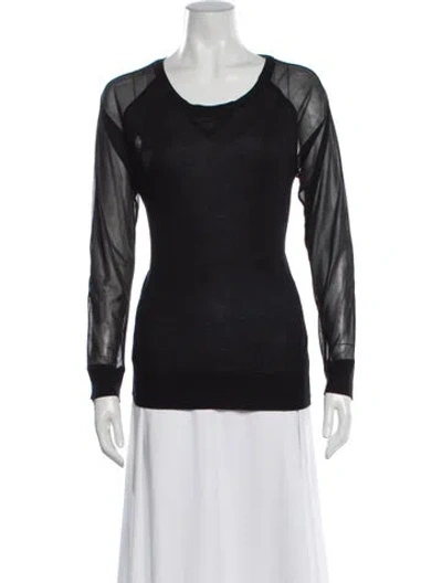 Pre-owned Simkhai Crew Neck Long Sleeve Top In Gray