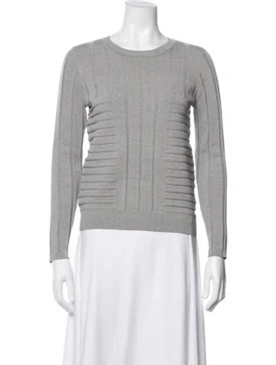 Pre-owned Simkhai Crew Neck Long Sleeve Top In Gray