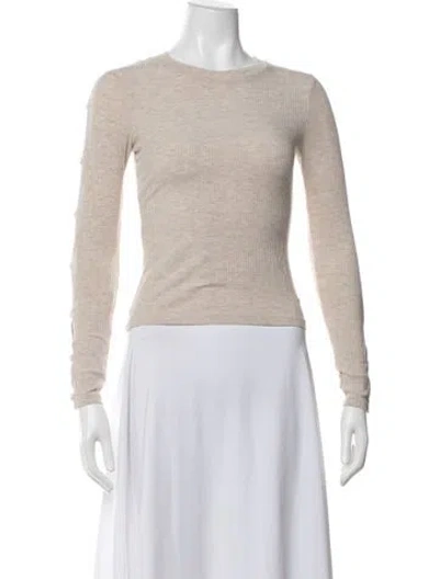 Pre-owned Simkhai Crew Neck Long Sleeve Top In Grey