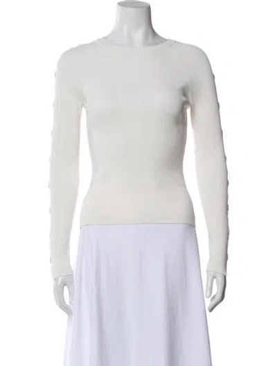 Pre-owned Simkhai Crew Neck Long Sleeve Top In Neutral