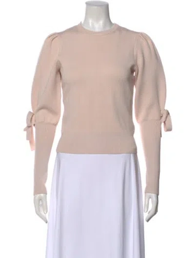 Pre-owned Simkhai Crew Neck Long Sleeve Top In Neutral