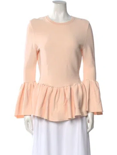 Pre-owned Simkhai Crew Neck Long Sleeve Top In Pink