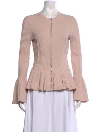 Pre-owned Simkhai Crew Neck Long Sleeve Top In Pink