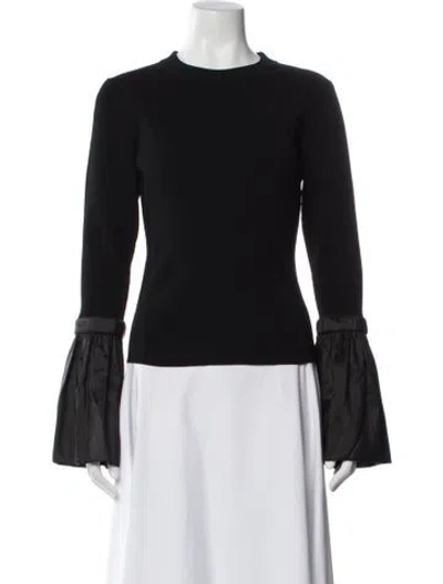 Pre-owned Simkhai Crew Neck Long Sleeve Top W/ Tags In Black