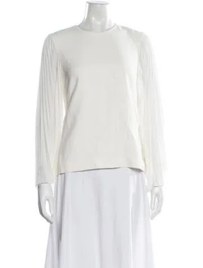 Pre-owned Simkhai Crew Neck Long Sleeve Top In White