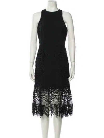 Pre-owned Simkhai Crew Neck Midi Length Dress In Multi