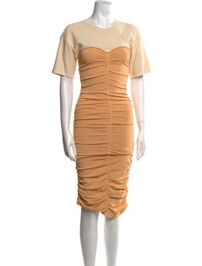 Pre-owned Simkhai Crew Neck Midi Length Dress In Neutral