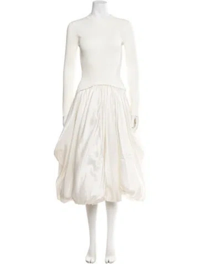 Pre-owned Simkhai Crew Neck Midi Length Dress In Neutral