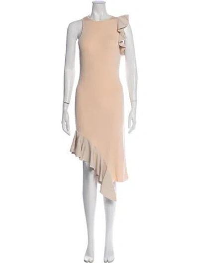 Pre-owned Simkhai Crew Neck Midi Length Dress In Pink