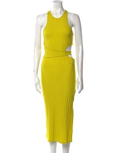 Pre-owned Simkhai Crew Neck Midi Length Dress W/ Tags In Green