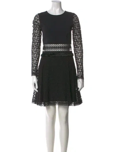 Pre-owned Simkhai Crew Neck Mini Dress In Black