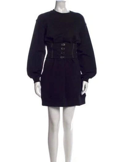 Pre-owned Simkhai Crew Neck Mini Dress In Black