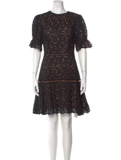 Pre-owned Simkhai Crew Neck Mini Dress In Black