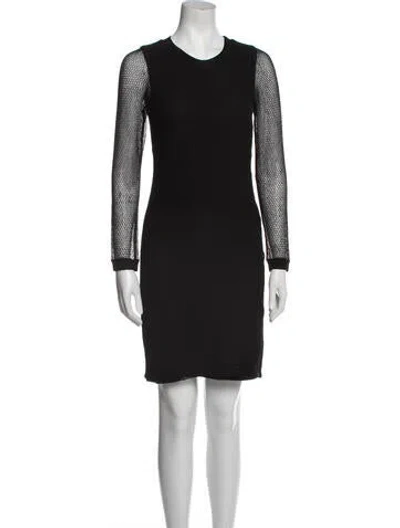 Pre-owned Simkhai Crew Neck Mini Dress In Black