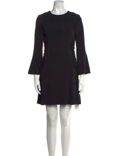 Pre-owned Simkhai Crew Neck Mini Dress In Black