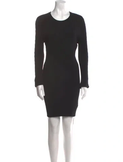 Pre-owned Simkhai Crew Neck Mini Dress In Black