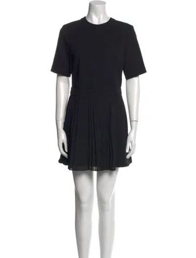 Pre-owned Simkhai Crew Neck Mini Dress In Black
