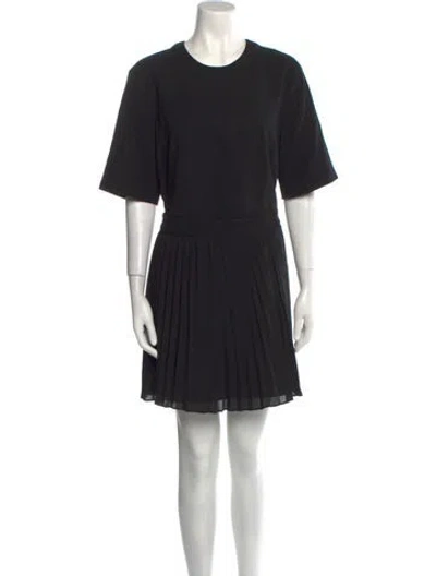 Pre-owned Simkhai Crew Neck Mini Dress In Black