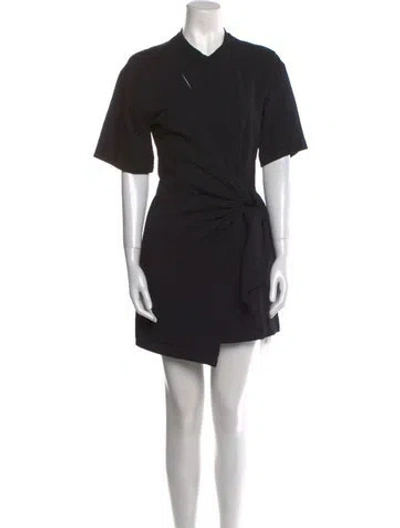Pre-owned Simkhai Crew Neck Mini Dress In Black