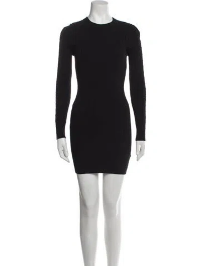 Pre-owned Simkhai Crew Neck Mini Dress In Black