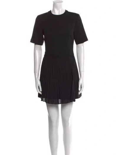 Pre-owned Simkhai Crew Neck Mini Dress In Black